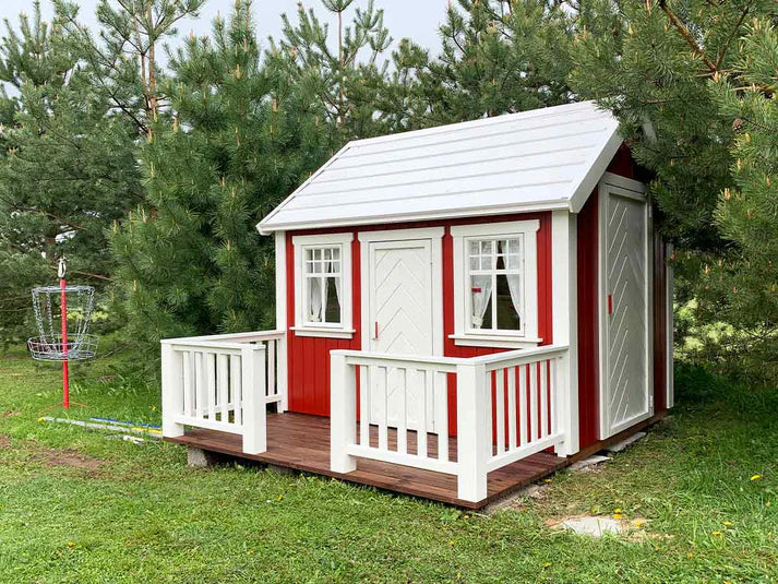 Nordic Nario Premium Wooden Kids Playhouse – Scandinavian Garden Loft House