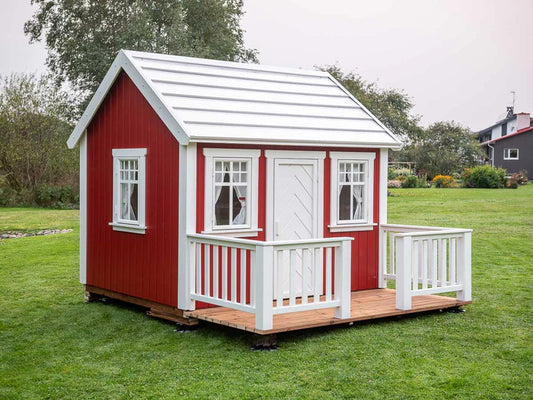Nordic Nario Premium Wooden Kids Playhouse – Scandinavian Garden Loft House