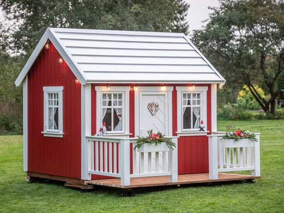 Nordic Nario Premium Wooden Kids Playhouse – Scandinavian Garden Loft House