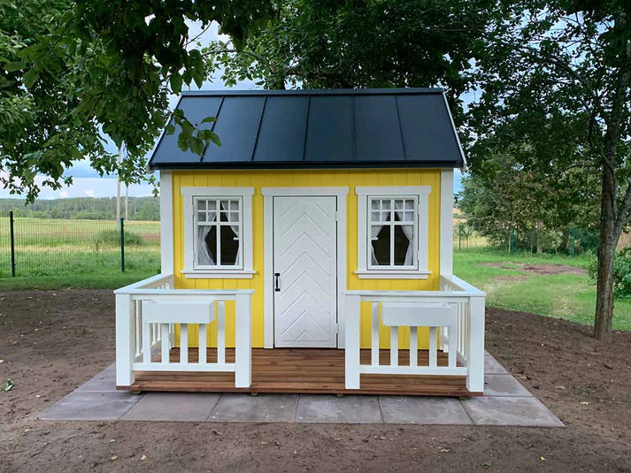 Sunshine Premium Wooden Kids Playhouse – Bright Garden Loft House (4.5m²)