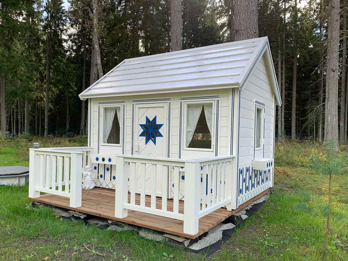 Cornflower Luxury Kids Playhouse – Wooden Garden Loft House